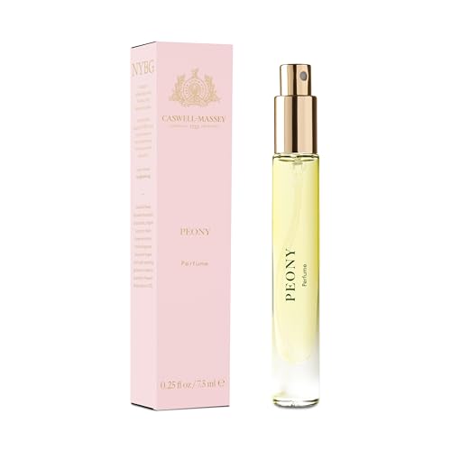Caswell-Massey Peony Perfume Spray, Sweet Floral Scent for Women with Wild Berry and Amber, Made in USA, 0.25 Oz