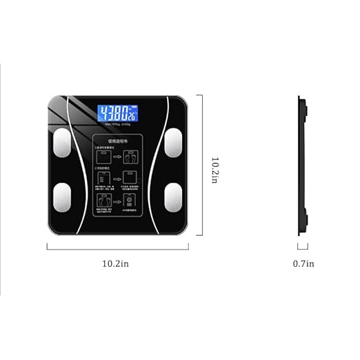 Digital Bathroom Scale Led Display,Scale for Body Weight and Fat Percentage,with Smartphone App Scale USB Rechargeable Wireless Digital Weight Scale