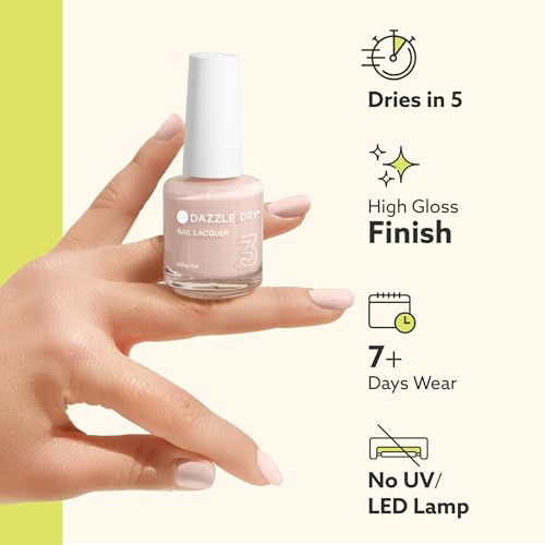 Dazzle Dry Nail Lacquer (Step 3) - Raspberry Rush - A raspberry with purple undertones. Full coverage cream. (0.5 fl oz)