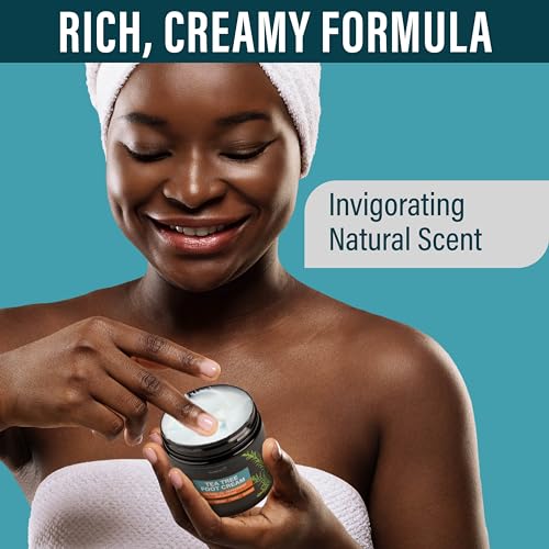 NUVADERMIS Tea Tree Oil Foot Cream – Effective Recovery Cream for Dry, Cracked Feet, Athlete’s Foot, Ringworm & Itchy Skin – Soothing Moisturizer – 7 oz
