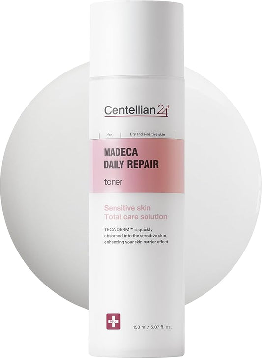 Centellian 24 Madeca Daily Repair Toner (5.07fl oz) - Hydrating & Soothing Face Toner for Sensitive Skin, Milky Tonor, Fast Absorbing, Strengthens Skin Barrier, Korean Skin Care. Centella Biome Water