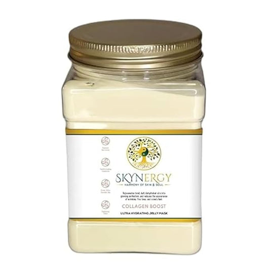 Collagen Boost Jelly Mask - Professional Grade HydroGlo Peel Off Face Mask for Skin Hydration, Radiance, Reduced Fine Lines & Pigmentation Vajafacial Jelly Mask | 12 Applications (30 fl oz)