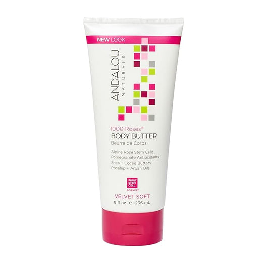 Andalou Naturals Body Btr, 1000 Roses, Velvet Soft, 8 Fl Oz