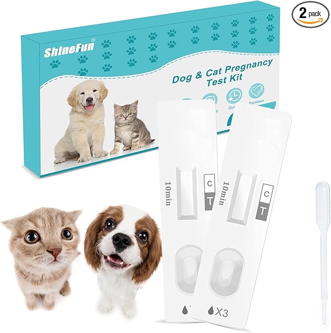 Dog & Cat Pregnancy Test Kit - 98.8% Accurate Urine Test, 2-Count with 10-Minute Results for Early Detection
